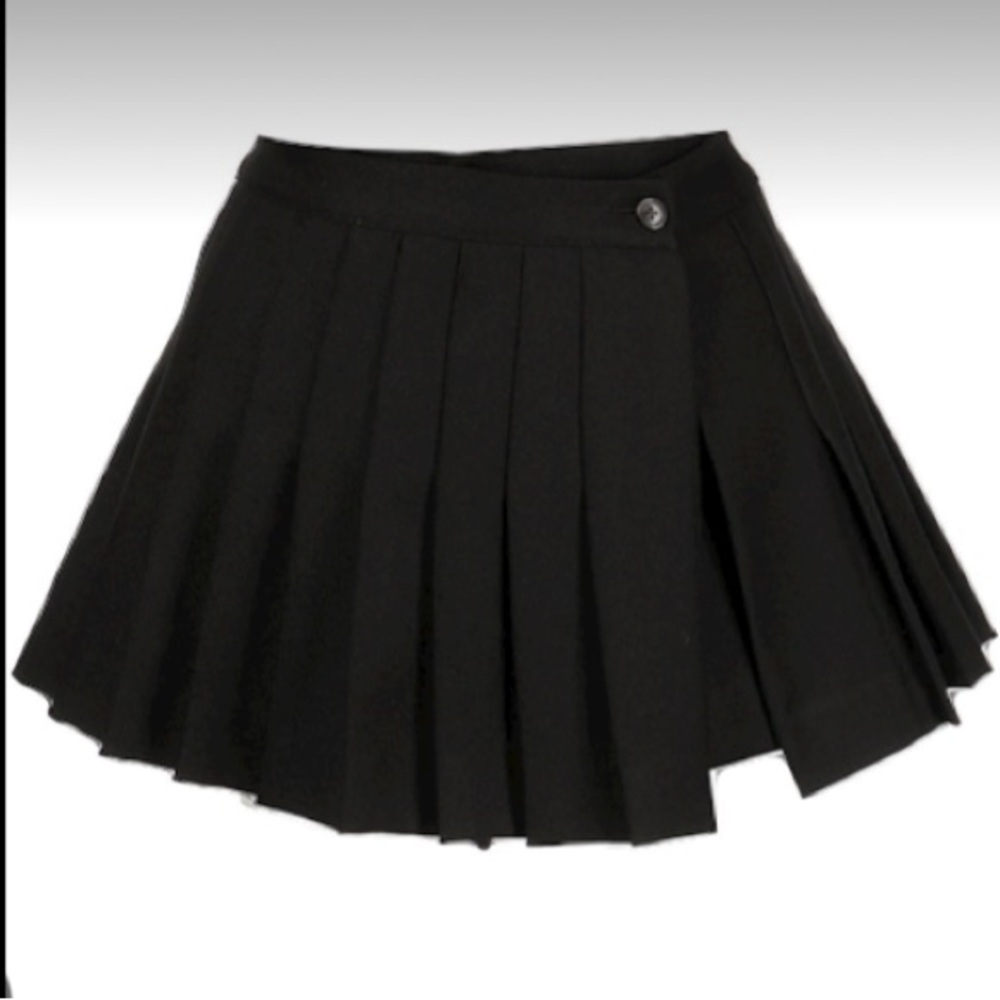 Sandy Liang Black Paris Pleated Skort, M